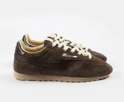 Zapatillas Autry windspin en ante y nailon marrón chocolate